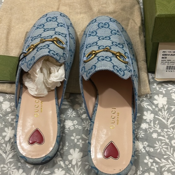 GUCCI WOMENS PRINCETON MULES SIZE 37.5. BRAND NEW ,NEVER WORN . - Picture 6 of 7